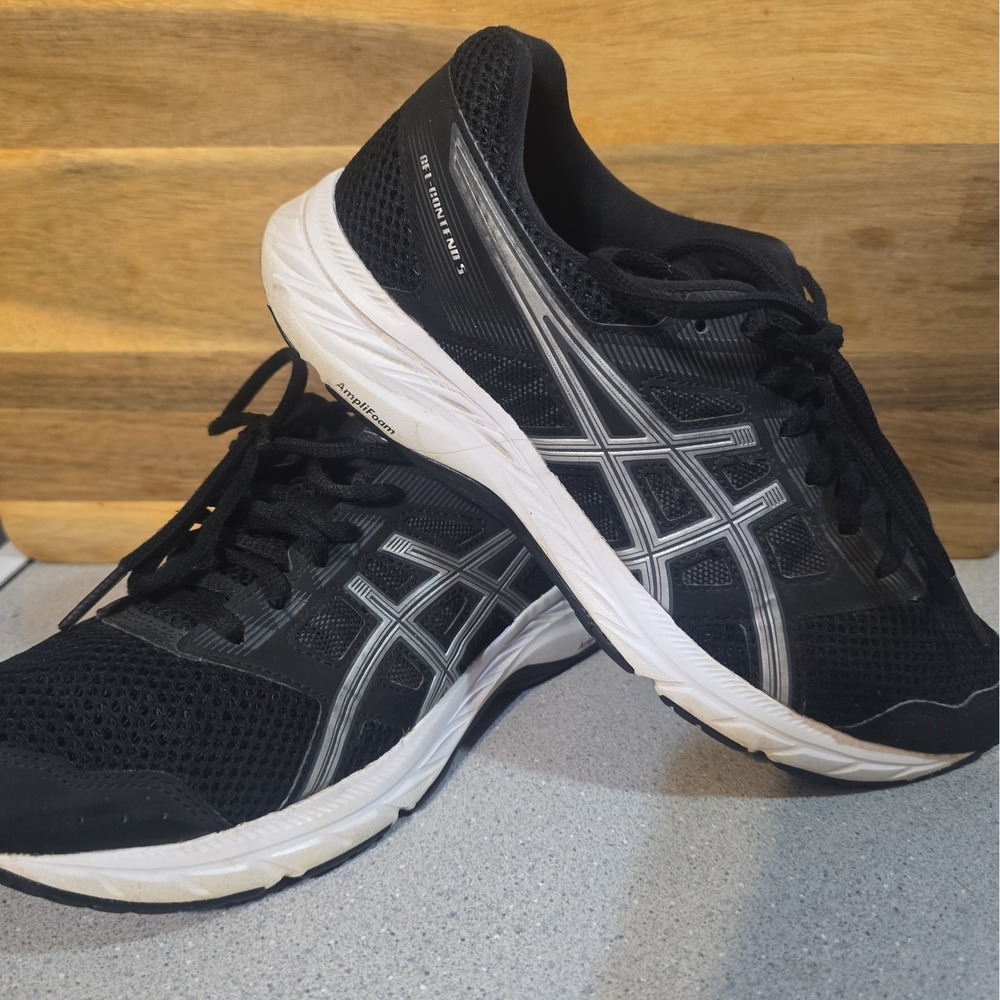 ASICS GEL-Contend 5 Shoes Mens Size 8 Black Mesh Running Sneakers 1012A234